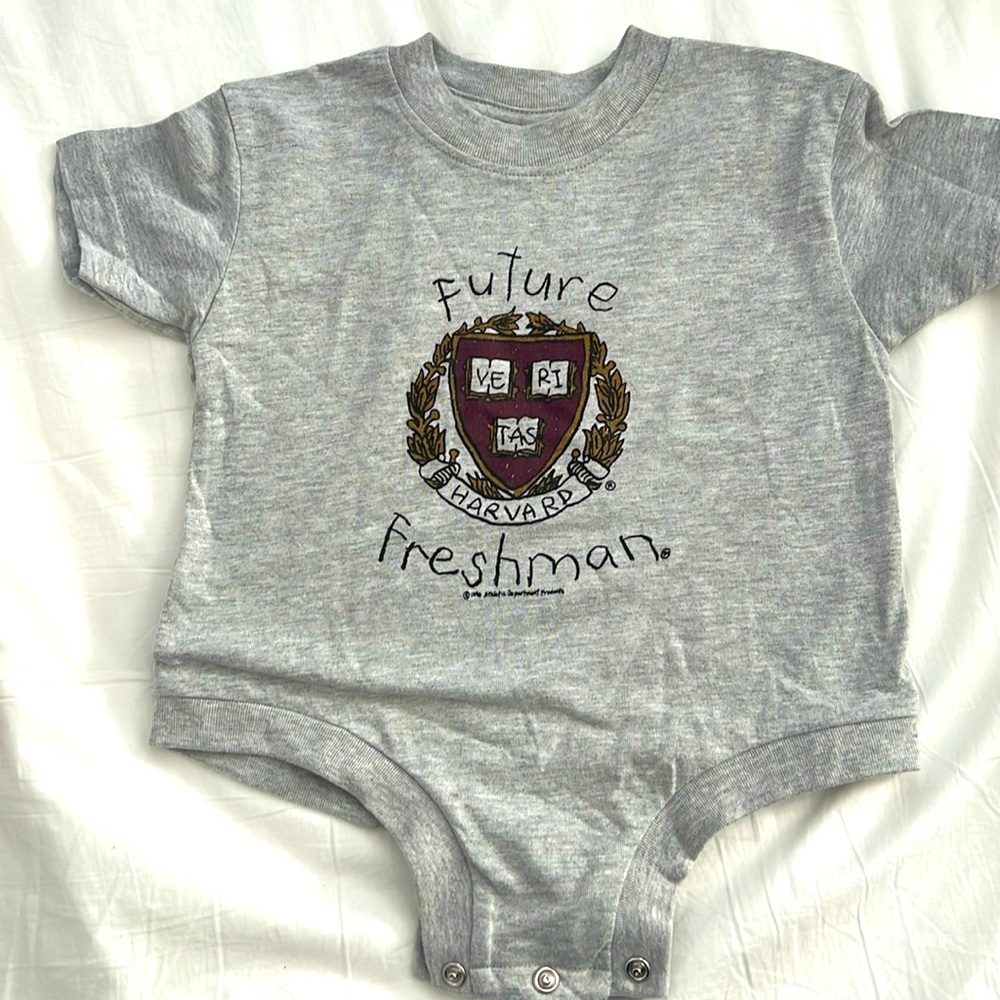 Never worn Future Harvard Freshman Onesie